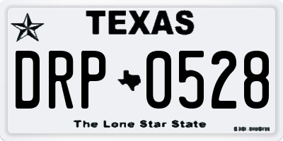 TX license plate DRP0528