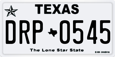 TX license plate DRP0545
