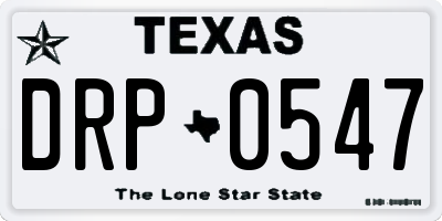 TX license plate DRP0547
