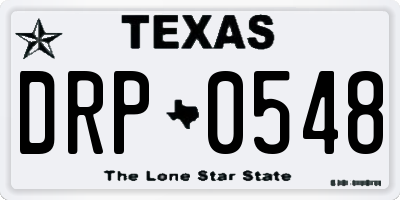 TX license plate DRP0548