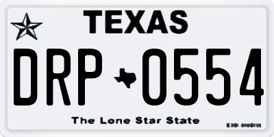 TX license plate DRP0554