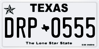 TX license plate DRP0555