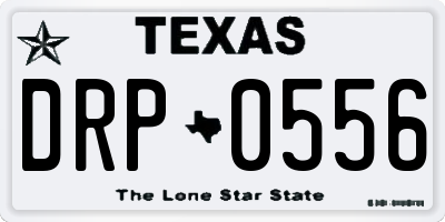 TX license plate DRP0556