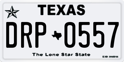 TX license plate DRP0557