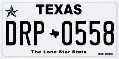 TX license plate DRP0558