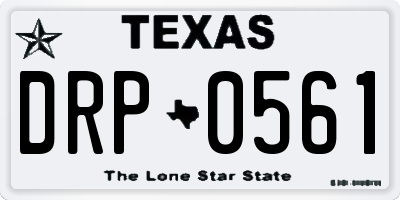 TX license plate DRP0561