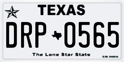 TX license plate DRP0565