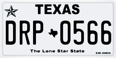 TX license plate DRP0566