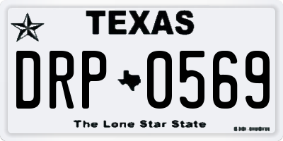 TX license plate DRP0569