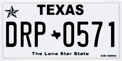 TX license plate DRP0571