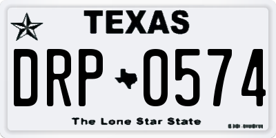 TX license plate DRP0574