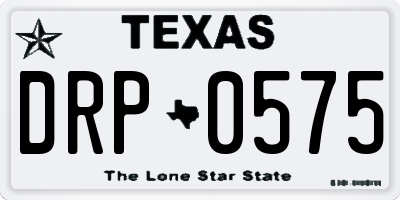 TX license plate DRP0575