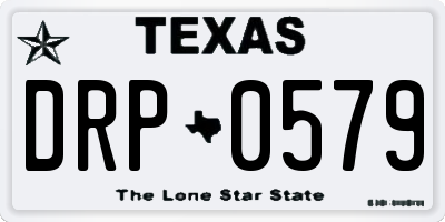 TX license plate DRP0579