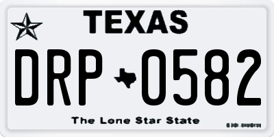 TX license plate DRP0582