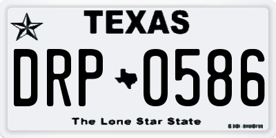 TX license plate DRP0586