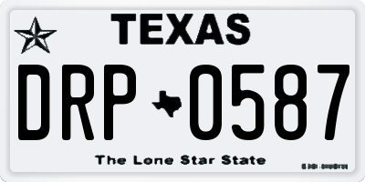 TX license plate DRP0587