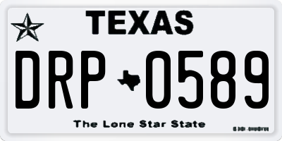 TX license plate DRP0589