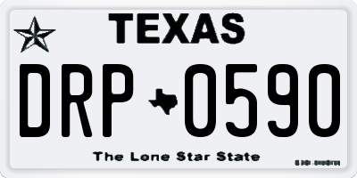 TX license plate DRP0590