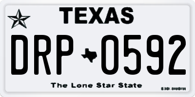 TX license plate DRP0592