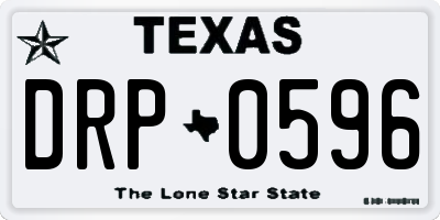 TX license plate DRP0596