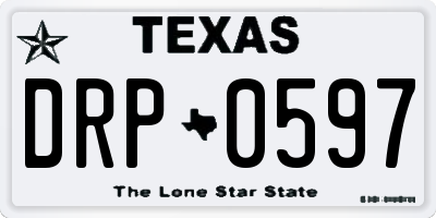 TX license plate DRP0597