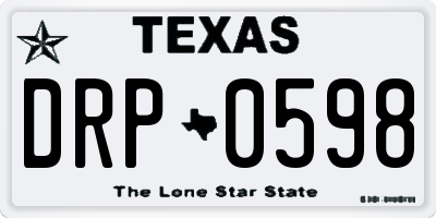 TX license plate DRP0598