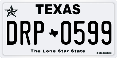TX license plate DRP0599
