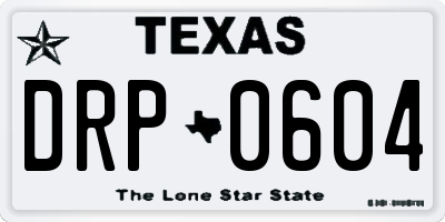 TX license plate DRP0604
