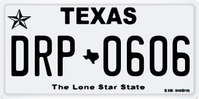 TX license plate DRP0606