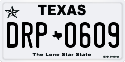 TX license plate DRP0609