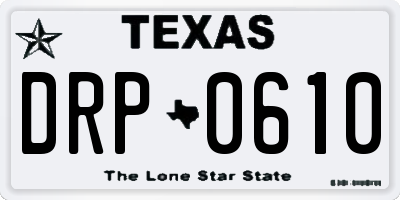 TX license plate DRP0610