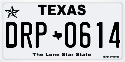 TX license plate DRP0614