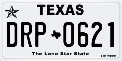TX license plate DRP0621