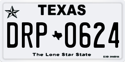 TX license plate DRP0624