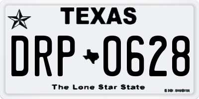 TX license plate DRP0628