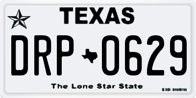 TX license plate DRP0629