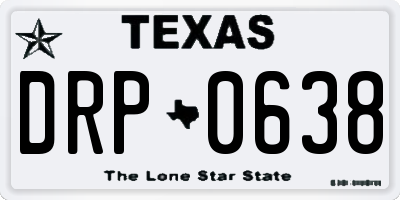 TX license plate DRP0638