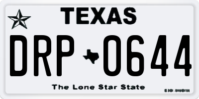 TX license plate DRP0644