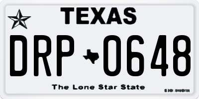 TX license plate DRP0648