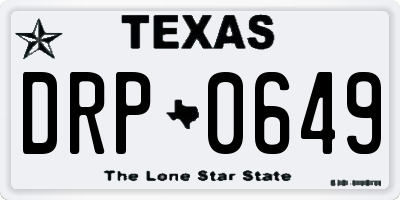 TX license plate DRP0649