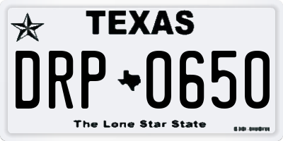 TX license plate DRP0650
