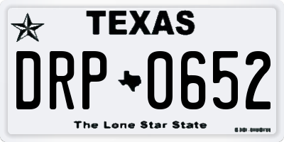 TX license plate DRP0652