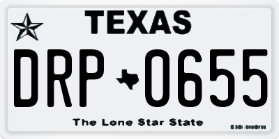 TX license plate DRP0655