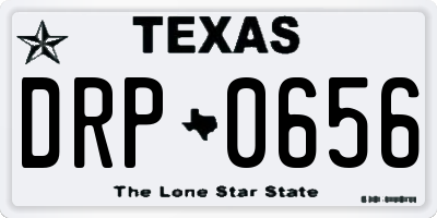 TX license plate DRP0656