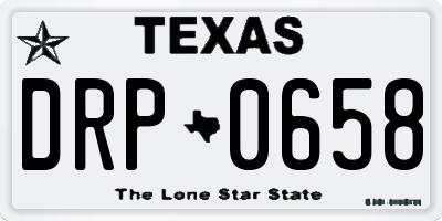 TX license plate DRP0658