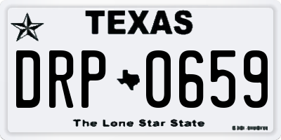 TX license plate DRP0659