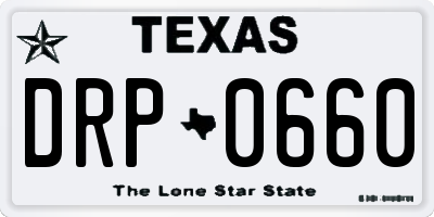 TX license plate DRP0660