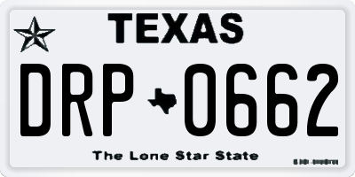 TX license plate DRP0662