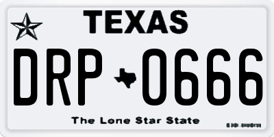 TX license plate DRP0666
