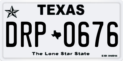 TX license plate DRP0676